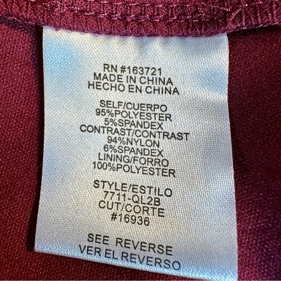 NWT City Studios Juniors ‘Illusion Fit and Flare Lace-Back Mini Dress’ in Ruby - Picture 11 of 15